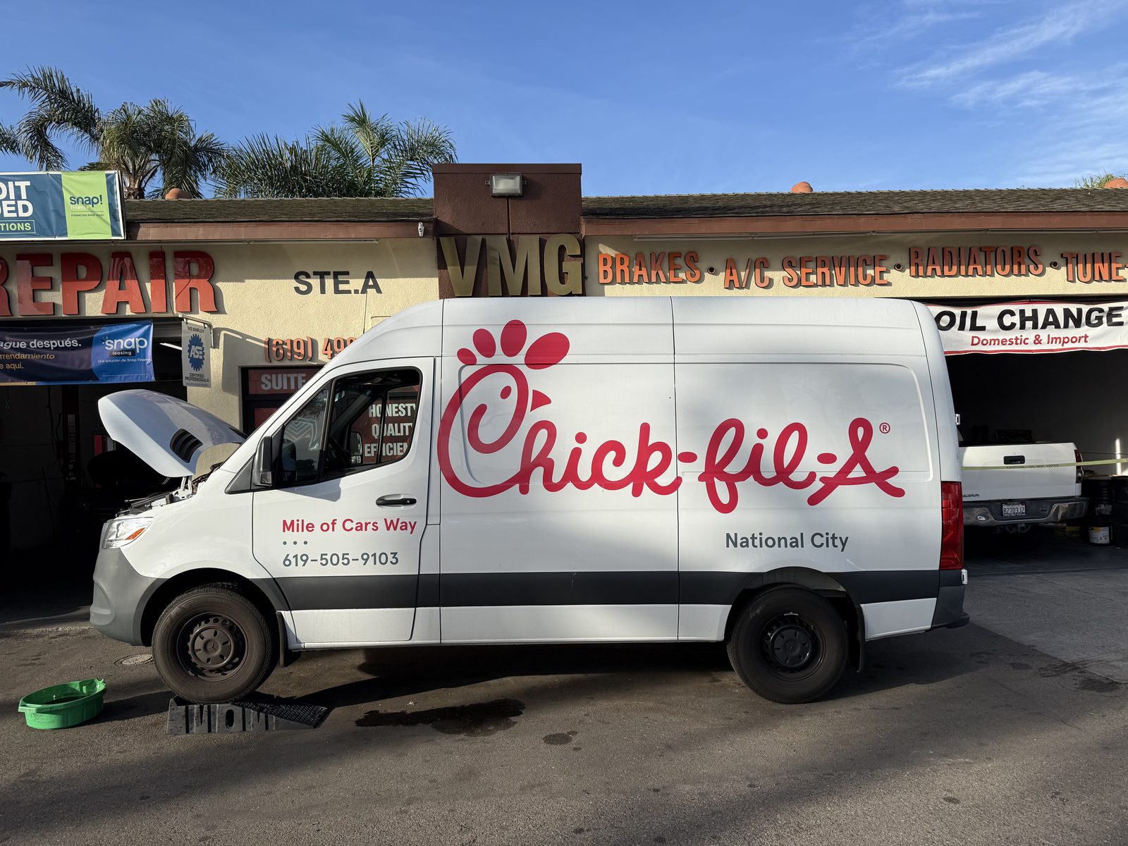 Chick-fil-A delivery van serviced at VMG
